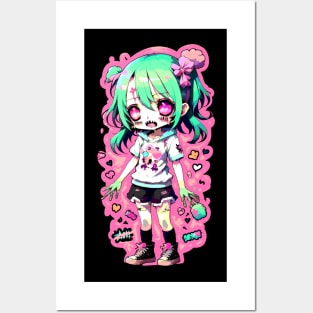 Cute Chibi Zombie Posters and Art